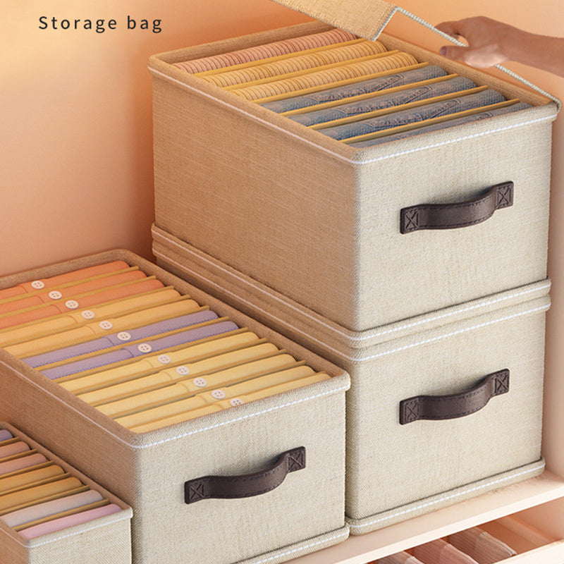 6 Grids Foldable Closet Clothes Organizer Storage Box with Clear Lid 6 Grids Foldable Closet Clothes Organizer Storage Box with Clear Lid